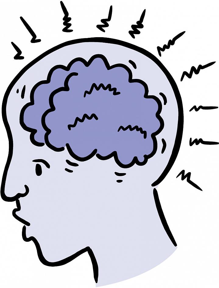 Illustration of a distressed brain Illustration of a distressed brain.