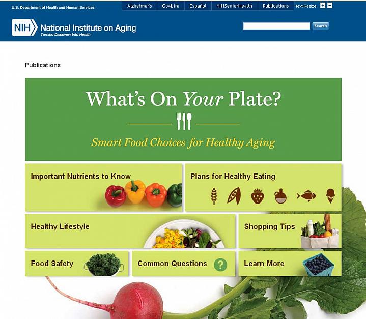 Screenshot of the What’s On Your Plate website.