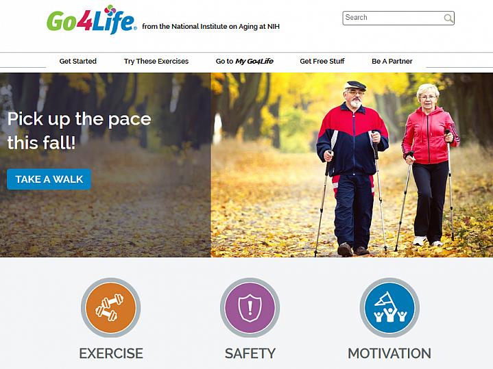 Screen capture of the homepage for the Go4Life website Screen capture of the homepage for the Go4Life website.
