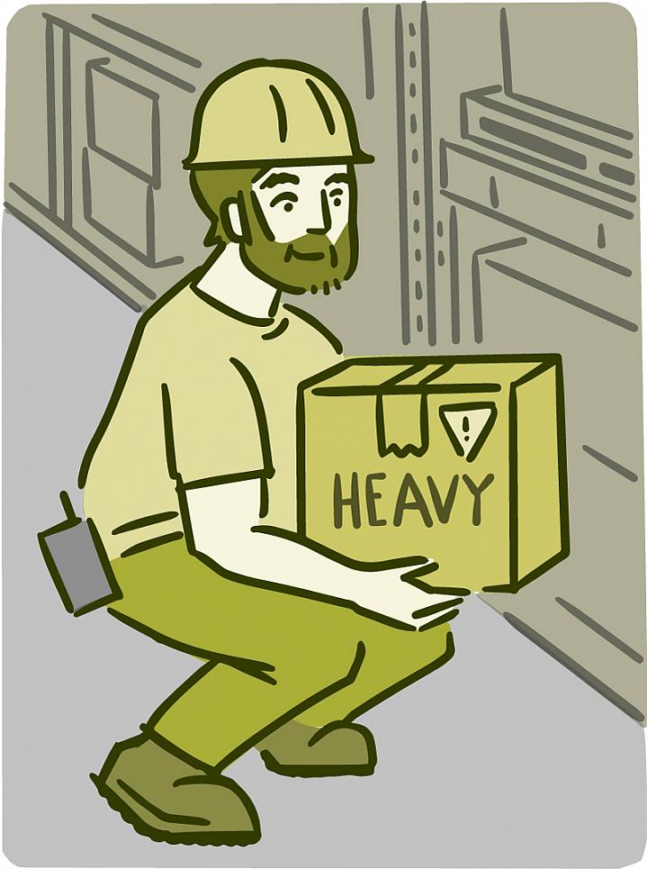 Man lifting a heavy box Man lifting a heavy box