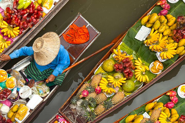 Floating market in Thailand