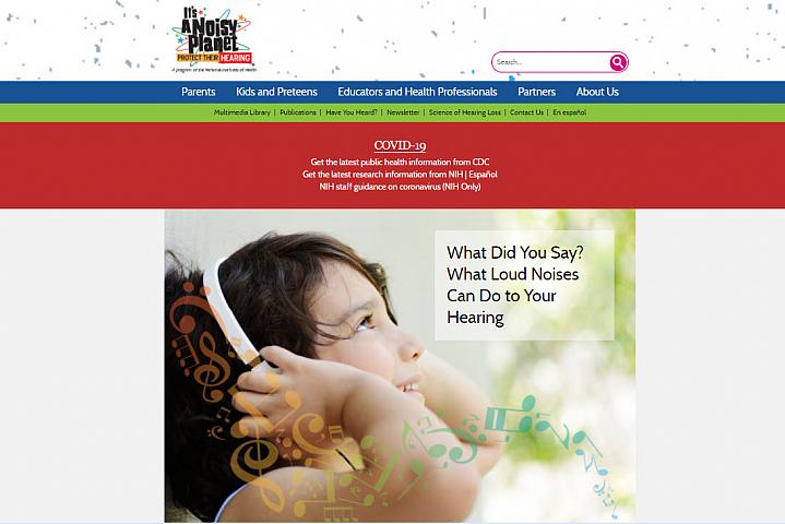 Screenshot of the Noisy Planet website Screenshot of the Noisy Planet website