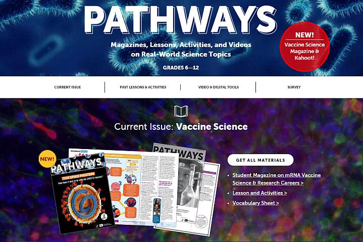 Screenshot of the Pathways website