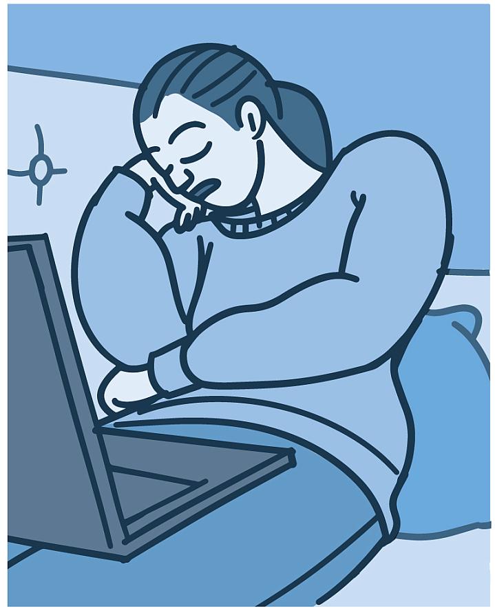 A person asleep on the couch A person asleep on the couch