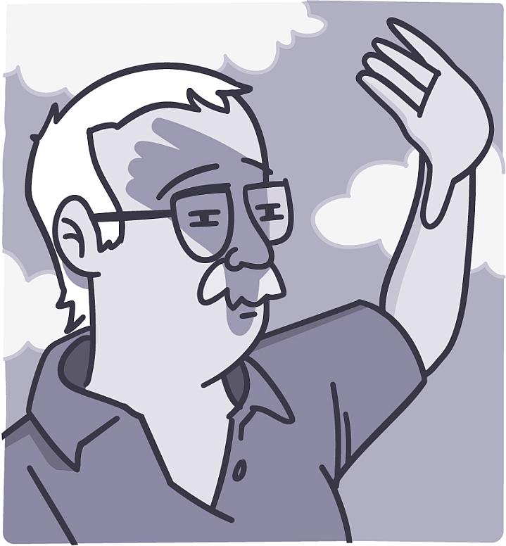 Older man covering his eyes from the sunshine while squinting Older man covering his eyes from the sunshine while squinting